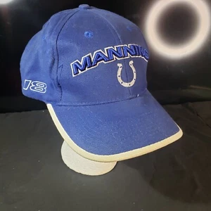 De colección Indianapolis Colts Peyton Manning #18 QB Club Correa Gorra Hombres NFL - Imagen 1 de 8