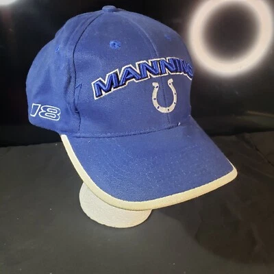 Vintage Indianapolis Colts Peyton Manning #18 QB Club Strapback Hat Cap Men NFL - Изображение 1 из 4