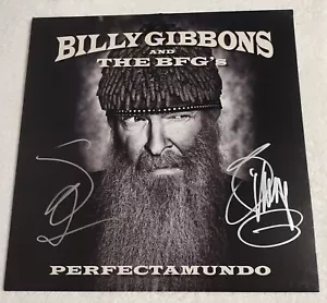 BILLY GIBBONS FIRMADO PERFECTOMUNDO VINILO ZZ TOP FIRMADO JSA AZ88678 PÚA DE GUITARRA - Imagen 1 de 5