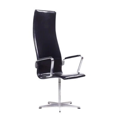 Silla giratoria Arne Jacobsen para Fritz Hansen Oxford Mid Century respaldo alto Foto 1 de 4