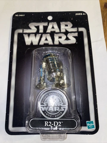Star Wars Silver Anniversary R2-D2 3.75" inch action figures NEW Hasbro 2002 Cover