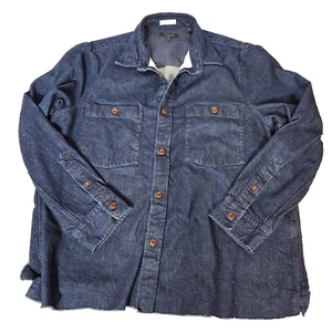 Ted Baker London Shirt Mens Sz 4 US L Denim Over Shirt Long Sleeve Button Up - Picture 1 of 7