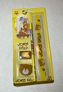Vintage FLOMO Joko Bär Anspitzer Bleistift Lineal Radierer Schreibwaren Set 80er 90er Vintage - Bild 1 von 5