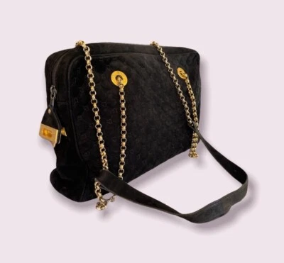 Bolso de hombro acolchado de cuero gamuza ESCADA Foto 1 de 4