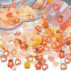 300Pcs Orange Assorted Nail Charms Multi Shapes Orange Heart Flower S13-orange