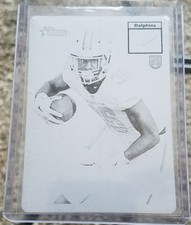 2015 Topps Heritage Tony Lippett BLACK PRINTING PLATE RC SP 1/1 DOLPHINS