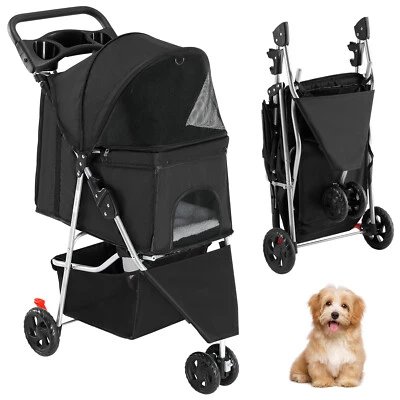 Pet Travel Companion: Super Cute Pet Stroller for Dogs and Cats” - Image 1 of 4