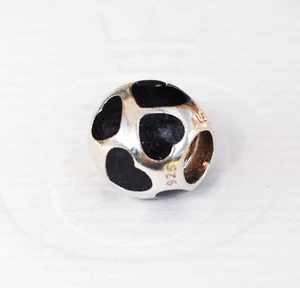 Genuine Pandora Charm Bead "Black Hearts" 790543EN22 - retired - Picture 1 of 1