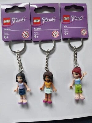 Lego  3 / Key Chains, Emma, Mia, Andrea Friends Girl Brand New - Image 1 of 3