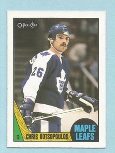 1987-88 O-Pee-Chee OPC Hockey Chris Kotsopoulos #244 Toronto Maple Leafs NM/MT