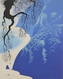 Eyvind Earle BIG SUR AND BRANCH 1974 Nature Hand signed Serigraph - Picture 1 of 5