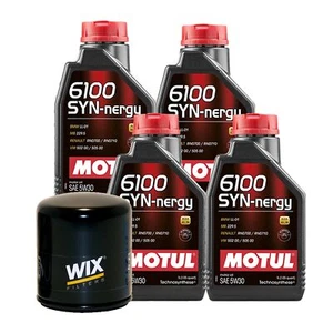 4L Motul 6100 SYN-NERGY 5W30 Wix Filter Motor Oil Change Kit API SL - Picture 1 of 1