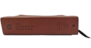 Reformation Study Bible ESV Brown Leather Like by R. C. Sproul 2015 - Picture 1 of 18