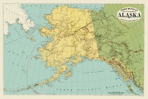 Historic State Map - Alaska - Rand McNally 1897 - 23 x 34.48 - Vintage Wall Art - Imagen 1 de 20
