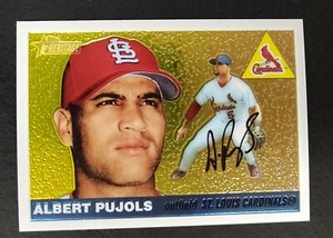 2004 TOPPS HERITAGE CHROME ALBERT PUJOLS CARDINALS THC10 #1814/1955