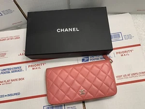 *European Exclusive* 100% Authentic CHANEL Pink Matrasse Long Zippy Wallet - Picture 1 of 24