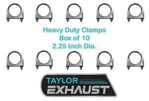 2.25" U-Bolt Exhaust Clamp Heavy Duty BOX of 10 Saddle Style m214 35336 - Picture 1 of 8