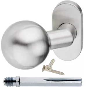Türknauf 100% Edelstahl Türknopf Türgriff Fixknauf Fixknopf Qualität NEU Oval - Bild 1 von 3