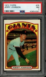 1972 Topps Baseball #35 Jerry Johnson PSA 7 - Picture 1 of 2