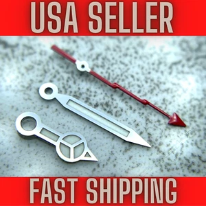 Silver "Merc w/ Red Lightning" Hands for Seiko NH35,NH36,7s26,7s36 SKX007 MOD - Bild 1 von 1