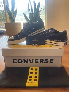 Converse Jack Purcell Moncler Fragment Black SIZE 8 UK UNISEX - Foto 1 di 9