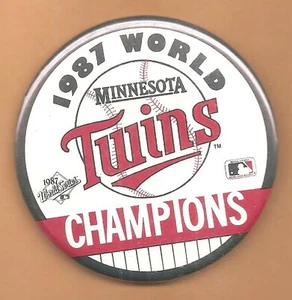 Minnesota Twins 1987 World Series Champions Officially Licensed Button - Picture 1 of 1