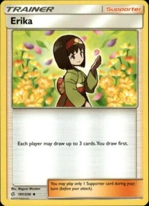 2x (SM12-191) Erika (U) Pokemon Cosmic Eclipse Card # 191 - Picture 1 of 1