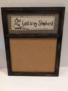 Rustic Country Message Cork Board The Lord Is My Shepherd 15"H x 12"L - Picture 1 of 8