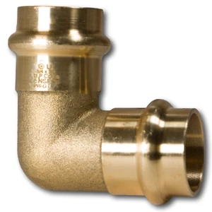 Codo de prensa 2 piezas, 3/4" x 3/4"", certificado NSF, 202-6-2=2X - Imagen 1 de 2