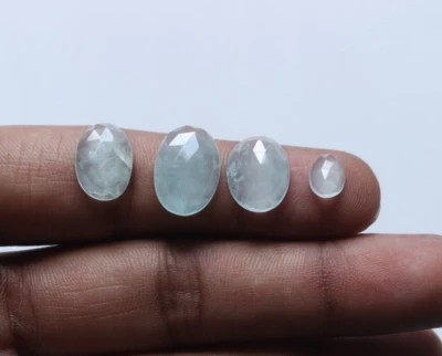Aguamarina Natural Facetada Piedras Preciosas Aguamarina Corte Rosa Mezcla Forma Lote 8A15MM Foto 1 de 4