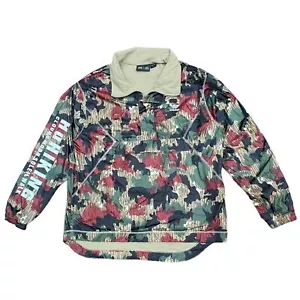Adidas x Pharrell Williams Size L Hu Hiking Camo Half Zip Windbreaker Jacket - Picture 1 of 12
