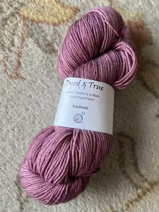Destash-Dyed & True Kashmir SUGAR PLUM Merino Cashmere Yarn 383yds/100g Skein - Picture 1 of 6