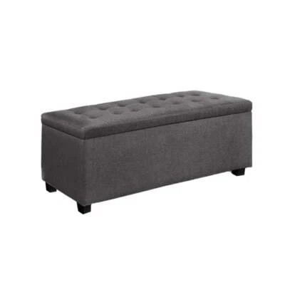 NNEDSZ Large Fabric Storage Ottoman - Grey - Image 1 of 4