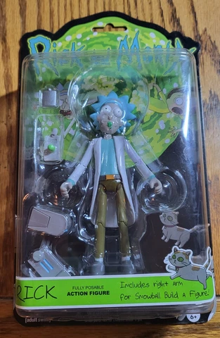 Funko Rick and Morty Posable Action Figure - RICK w/ Snowball Right Arm - NEW Cover