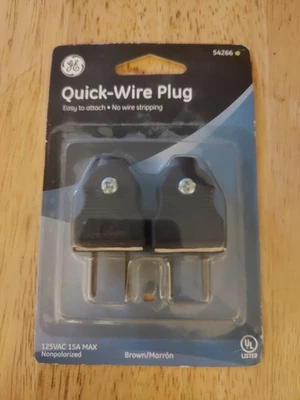 GE Quick Wire Attachment 125 Volt (2 Pack) *For 2 Wire Flat Or Round Cords - Image 1 of 2