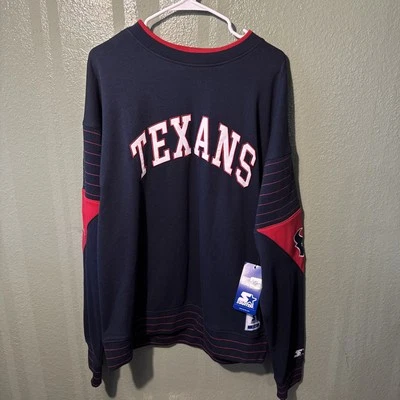 NWT Men's XL Starter NFL Houston Texans Pullover Stitched Sweatshirt Crew Neck - Image 1 of 4