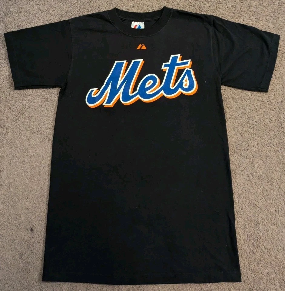 Camiseta deportiva negra mediana para hombre Majestic New York Mets Johan Santana #57 Foto 1 de 4