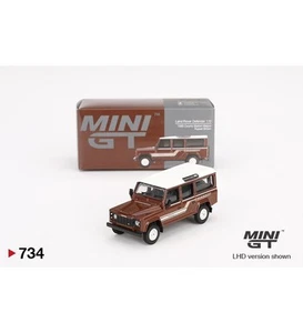 MINIGT LAND ROVER DEFENDER 110 - 1985 COUNTY STATION WAGON RUSSET MARRÓN... - Imagen 1 de 5