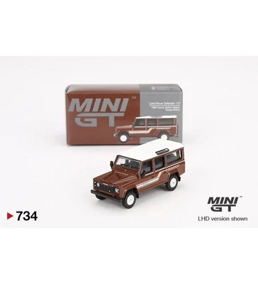 MINIGT LAND ROVER DEFENDER 110 - 1985 COUNTY STATION WAGON RUSSET MARRÓN... - Imagen 1 de 4