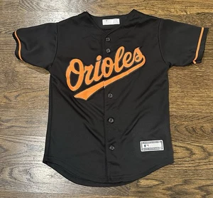 Camiseta de béisbol Baltimore Orioles majestuosa pequeña 8 negra en blanco cosida MLB - Imagen 1 de 8