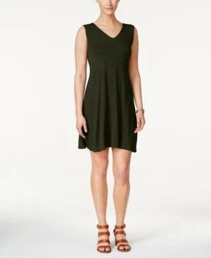 Style&Co. Women's Petite Olive Crisscross-Back Fit & Flare Dress NWT Size PXL - Image 1 of 4