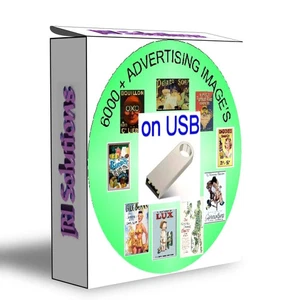 6000 Vintage Advertising Images on USB Cardmaking, Historic picture collection - Picture 1 of 1