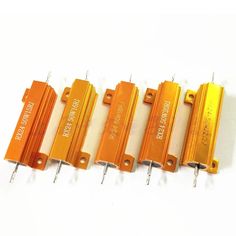 50W Aluminium Metallgehäuse Hochleistungswiderstand 0,5 Ohm bis 1 KOhm Verfügbar - Bild 1 von 4