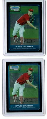 LOT OF 2      2006 Bowman Chrome Draft Draft Picks #46 Kyle Drabek - Image 1 of 2