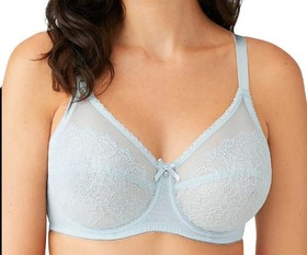 NWT Wacoal 34D Chantilly Lace Retro Chic Bra 855186 Blue 131066