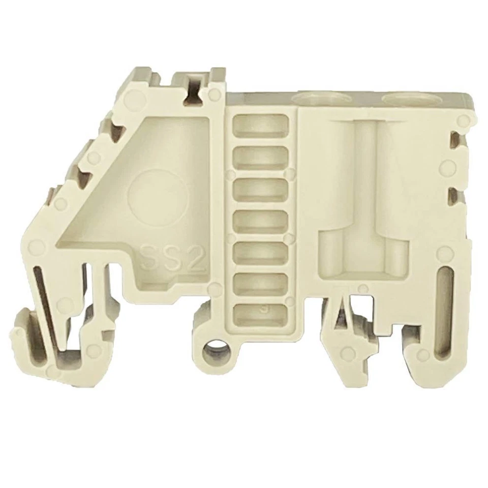 Dinkle SS2 DIN Rail Terminal Block End Bracket 32mm 35 mm Rail, Pack of 50 - Image 1 of 2