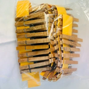 #8369 BAG OF WOODEN CLOTHES PINS 3 IN 70 CT - Picture 1 of 2