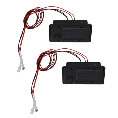 Комплект из 2 сменных верхних фонарей на солнечных батареях с энергоэффективными светодиодными лампами - Изображение 1 из 4