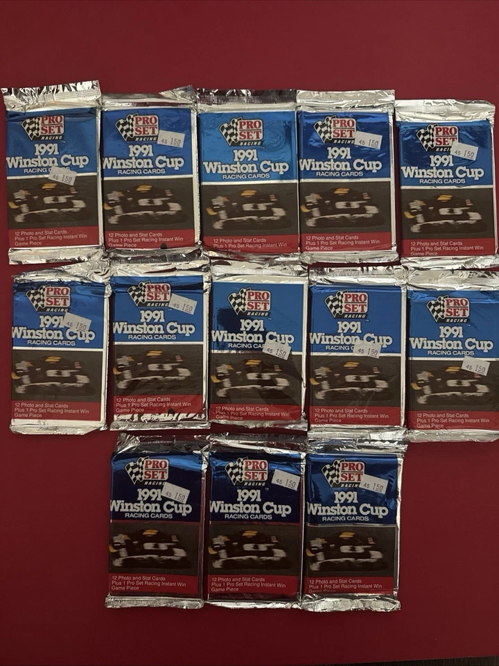 1991 Pro Set Racing 1991 Winston Cup Card Pack Lot Of 13 - Image 1 of 1