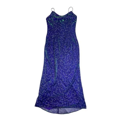 Vestido de Noche Vintage Años 90 Jessica McClintock Azul Brillante Iridiscente Talla 11/12 EE. UU. Foto 1 de 4